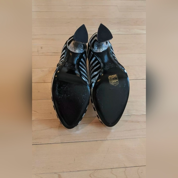Rodarte "Zebra" Heels Black Silver Size 40 - Picture 8 of 10